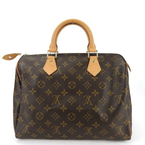 LOUIS VUITTON Brown Monogram Canvas Speedy 30 Bag - Picture 3 of 11